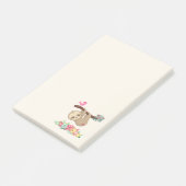 Cute Brown-sleuf ondersteboven Post-it® Notes (Schuin)