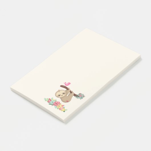 Cute Brown-sleuf ondersteboven Post-it® Notes (Schuin)