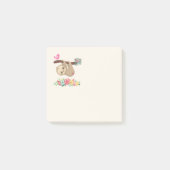 Cute Brown-sleuf ondersteboven Post-it® Notes (Voorkant)
