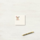 Cute Brown-sleuf ondersteboven Post-it® Notes (Op bureau)