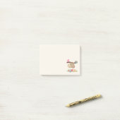 Cute Brown-sleuf ondersteboven Post-it® Notes (Op bureau)