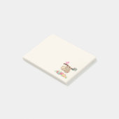 Cute Brown-sleuf ondersteboven Post-it® Notes (Schuin)