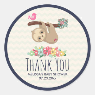 Cute Brown-sleuf ondersteboven Ronde Sticker