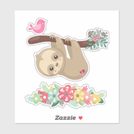 Cute Brown-sleuf ondersteboven Sticker