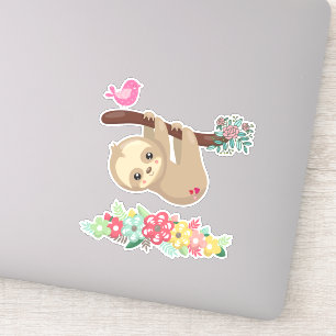 Cute Brown-sleuf ondersteboven Sticker