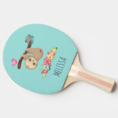 Cute Brown-sleuf ondersteboven Tafeltennisbatje (Zijkant)