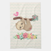 Cute Brown-sleuf ondersteboven Theedoek (Verticaal)