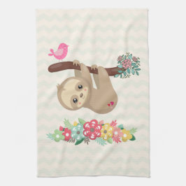 Cute Brown-sleuf ondersteboven Theedoek