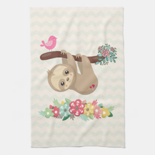 Cute Brown-sleuf ondersteboven Theedoek