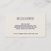 Cute Brown-sleuf ondersteboven Visitekaartje (Achterkant)