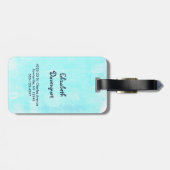 Cute Brown Sloth, Meditating on a Cloud Bagagelabel (Achterkant horizontaal)