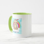 Cute Brown Sloth, Meditating on a Cloud Mok (Voorkant links)