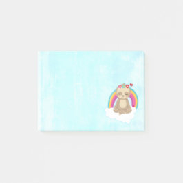 Cute Brown Sloth, Meditating on a Cloud Post-it® Notes
