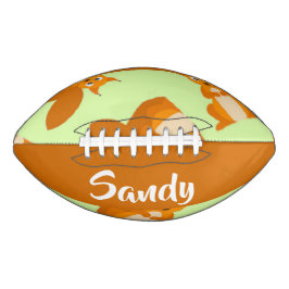 Cute brown squirrel patroon american football