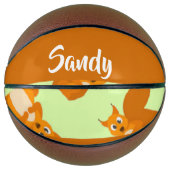 Cute brown squirrel patroon basketbal (Voorkant)