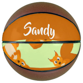 Cute brown squirrel patroon basketbal