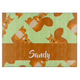 Cute brown squirrel patroon snijplank