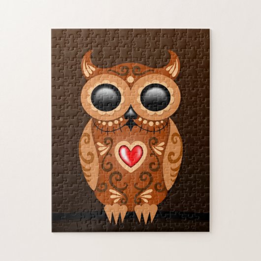 Cute Brown Sugar Owl Legpuzzel (Verticaal)