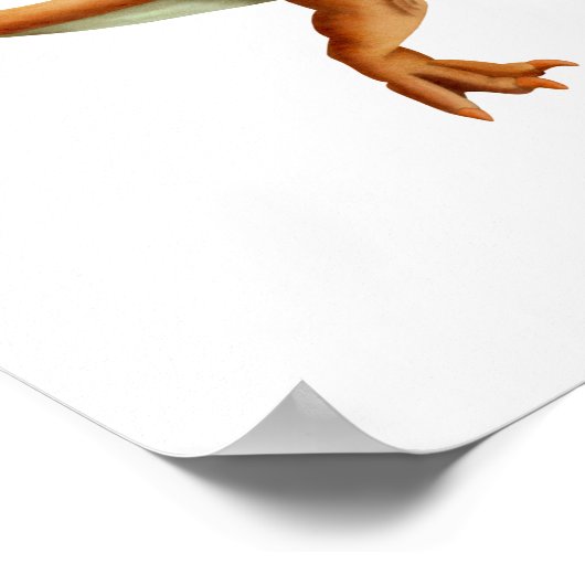 Cute Brown T-Rex Dinosaur met Roar Kind Room Poster (Hoek)