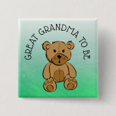 Cute Brown Teddy Bear Great GRANDMA om Button te w (Voorkant)