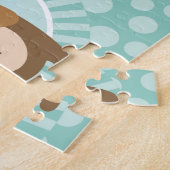 Cute Brown Teddy Bear Heart Legpuzzel (Zijkant)