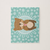 Cute Brown Teddy Bear Heart Legpuzzel (Verticaal)