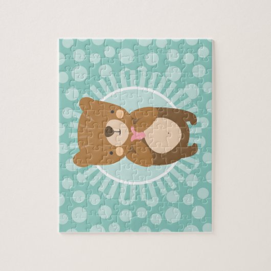 Cute Brown Teddy Bear Heart Legpuzzel (Verticaal)