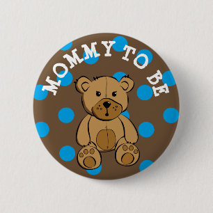 Cute Brown Teddy Bear mama om Button te worden