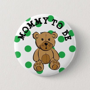 Cute Brown Teddy Bear mama om Button te worden