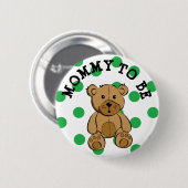 Cute Brown Teddy Bear mama om Button te worden (Voorkant /achterkant)