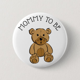 Cute Brown Teddy Bear mama om Button te worden