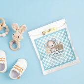 Cute Brown Teddy Bear Picnic Baby shower Bedankzakje