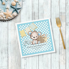 Cute Brown Teddy Bear Picnic Baby shower Servet