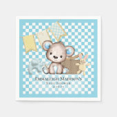 Cute Brown Teddy Bear Picnic Baby shower Servet (Voorkant)