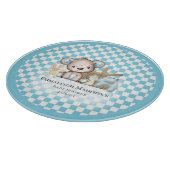 Cute Brown Teddy Bear Picnic Baby shower Snijplank (Hoek)