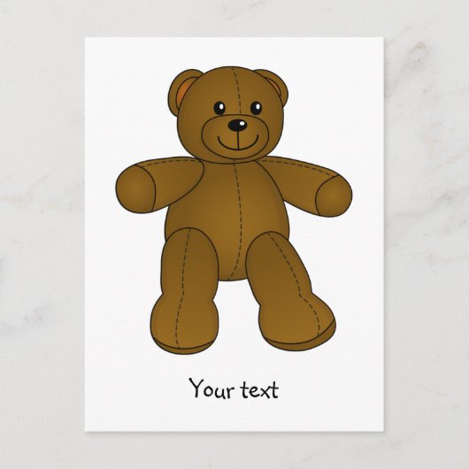 Cute brown teddy beer briefkaart (Voorkant)