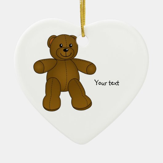 Cute brown teddy beer keramisch ornament (Voorkant)