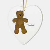 Cute brown teddy beer keramisch ornament (Links)