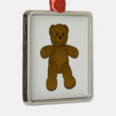 Cute brown teddy beer metalen ornament (Rechts)