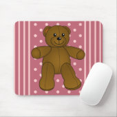 Cute brown teddy beer muismat (Met muis)