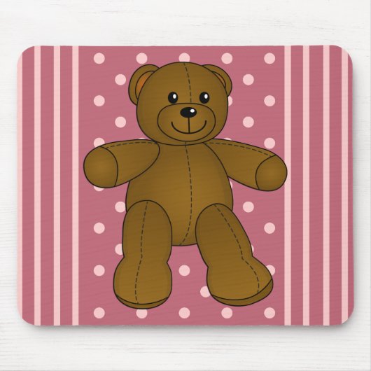 Cute brown teddy beer muismat (Voorkant)