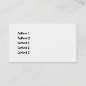 Cute brown teddy beer visitekaartje (Achterkant)