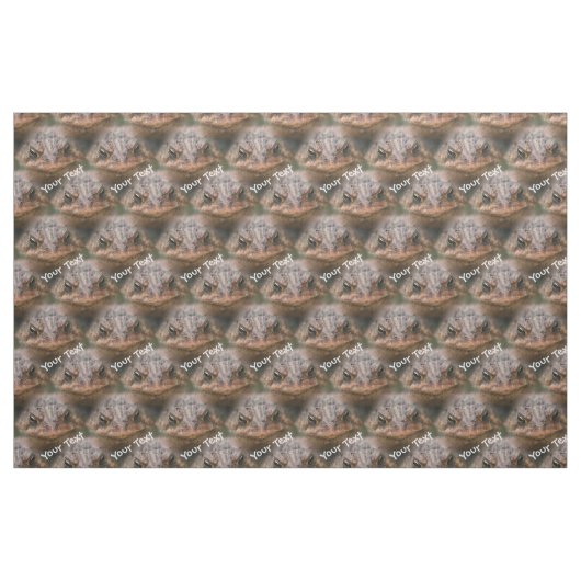 Cute Brown Toad Face Animal Pattern Stof (Yard (91,4 cm))