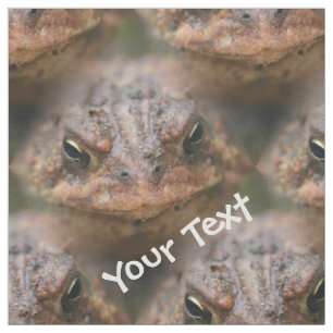 Cute Brown Toad Face Animal Pattern Stof