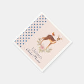 Cute Brown Waterverf Deer Rustic Baby shower Servet (Hoek)