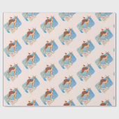 Cute Brown Waterverf Deer Rustic Elegance Cadeaupapier (Vlak)