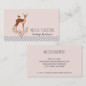 Cute Brown Waterverf Deer Rustic Elegance Visitekaartje (Voorkant / Achterkant)