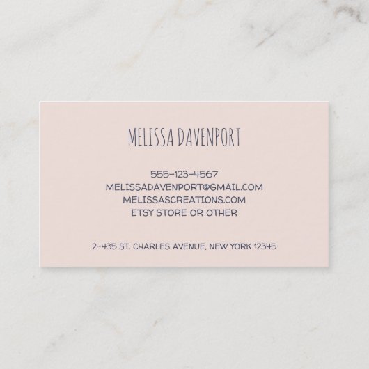 Cute Brown Waterverf Deer Rustic Elegance Visitekaartje (Achterkant)