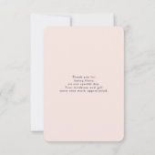 Cute Brown Waterverf Deer Rustic Hartelijk dank Bedankkaart (Achterkant)