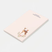 Cute Brown Waterverf Deer Rustic Post-it® Notes (Schuin)